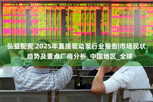 弘益配资 2025年直接驱动泵行业报告|市场现状、趋势及重点厂商分析_中国地区_全球